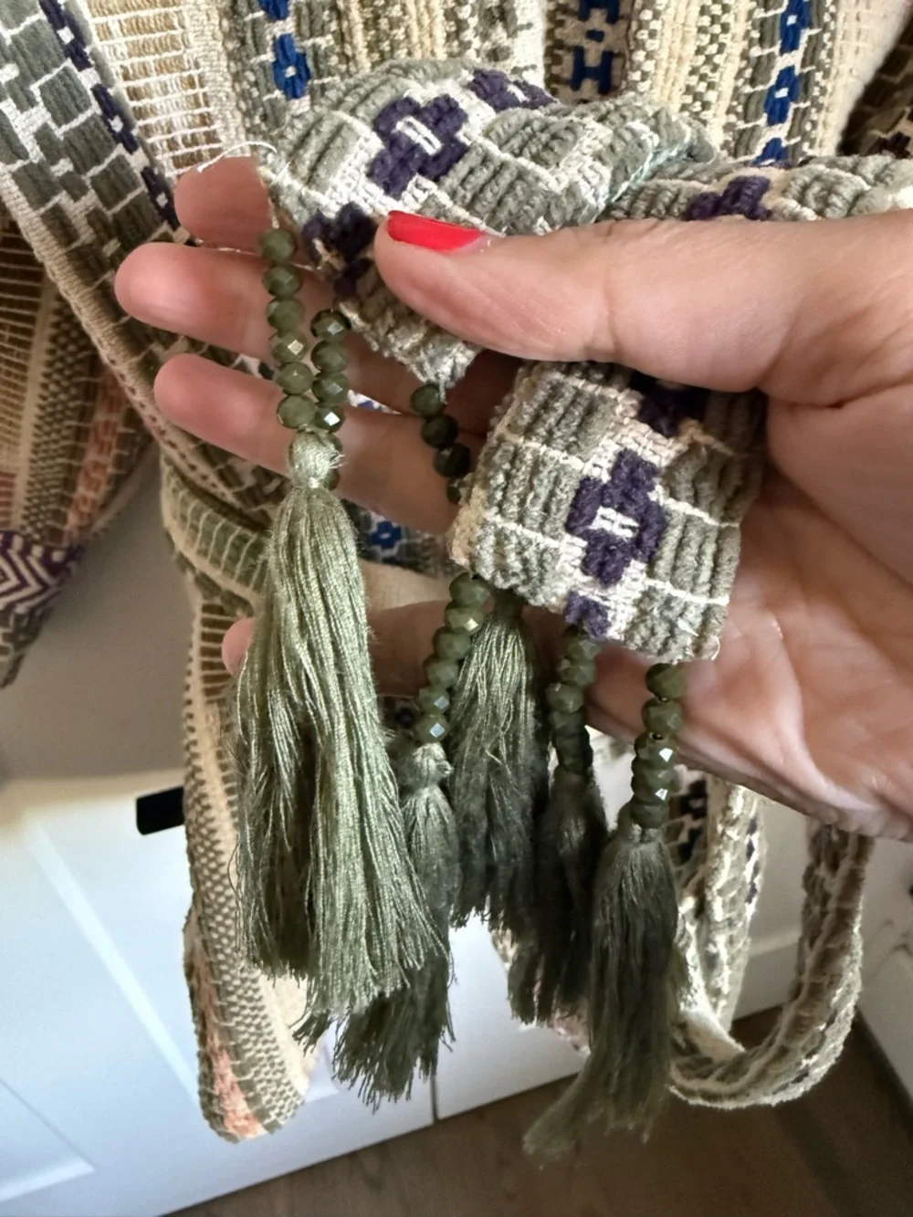 Andersen & Lauth Mattia Woven Belted Kimono. One size. EUC. - Picture 5 of 7